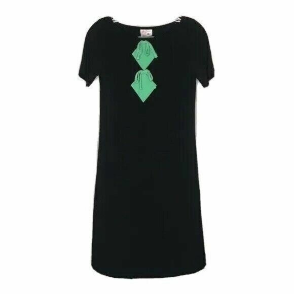 Leona Edmiston Frocks Black Bow Shift Dress XS - Picture 1 of 4
